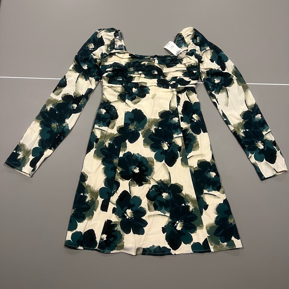 Abercrombie & Fitch Emerson Poplin Puff Sleeve Mini Dress